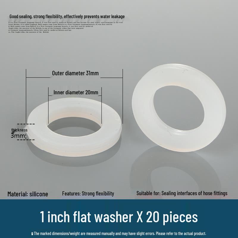 Silicone Rubber Gasket for Water Heater Inlet Pipe: Flat Washer & Corrugated Pad