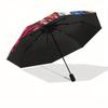 Stained Dragon Wall Art: Vibrant Fantasy DecorUmbrella, Portable 3-Fold Compact Umbrella,Christmas Gift ES513