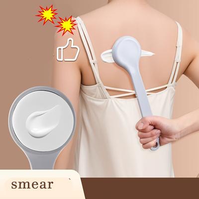 Ergonomischer Körperlotion-Applikator mit langem Griff - Rückenbürste mit Schwammpad, Ideal für die Anwendung nach dem Bad, Hautpflege-Werkzeug