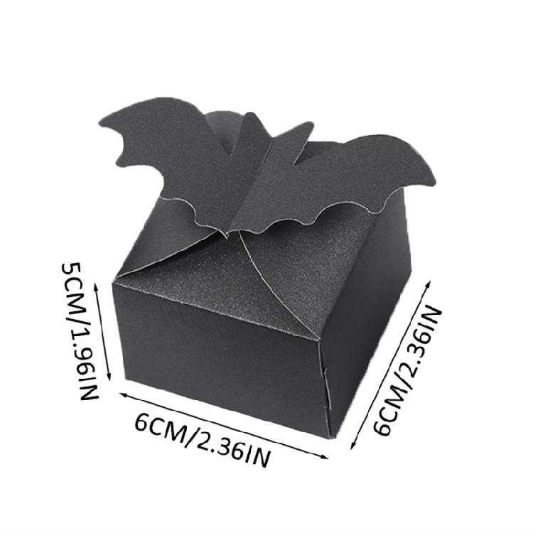 12 Count Tangerine Halloween Candy Boxes User friendly Paper Container With Eerie Pumpkin Designs