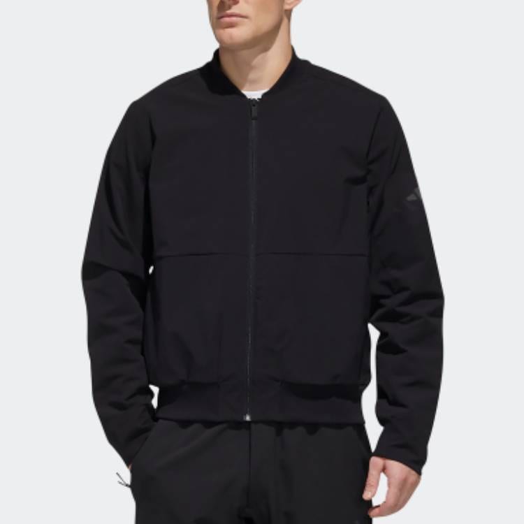 Adidas Pilot Sports Fleece Lined Baseball Jacket Men's Black FM9415