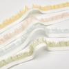 1.5cm Lace Ruffle Bath Puff & Headband Set with Elastic Webbing