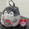 1Pc Penguin Cartoon Backpack Female Cute Jk Girl Backpack Doll Bag Pain Bag Doll Plush Mini Schoolbag
