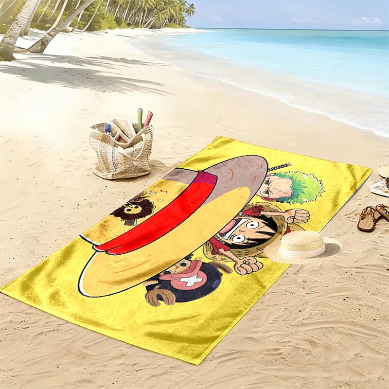 One Piece2 Print Beach Towel, Large Soft Quick Dry Towel for Beach Camping Swimming