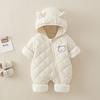 Winter-Outfit für Säuglinge und Kleinkinder, verdickte, mit Kapuze, Baumwolle gefütterte Jacke, Mantel, Neugeborene Jungen und Mädchen, Baby-Herbst- und Winteranzug