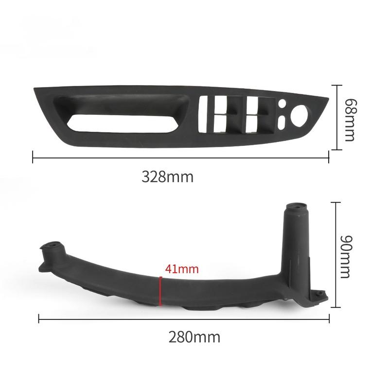4Pcs Car Interior Door Handle Inner Panel Pull Trim Cover Handle Set Armrest Replacement For BMW E70 E71 E72 X5 X6 LHD RHD