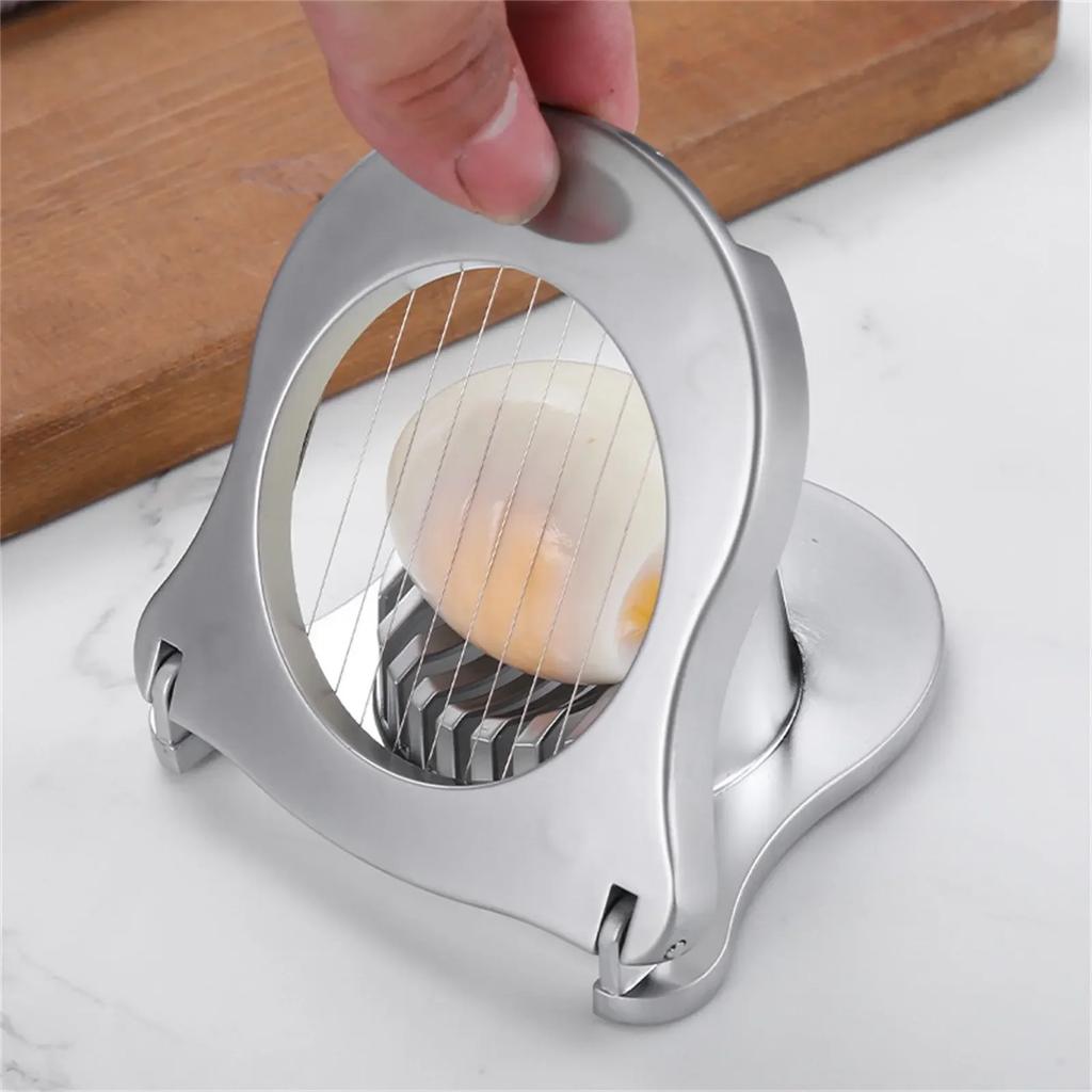 Quick Versatile Egg Slicer for Hard Boiled Eggs | Kitchen Gadget Tool with Stainless Steel Wire