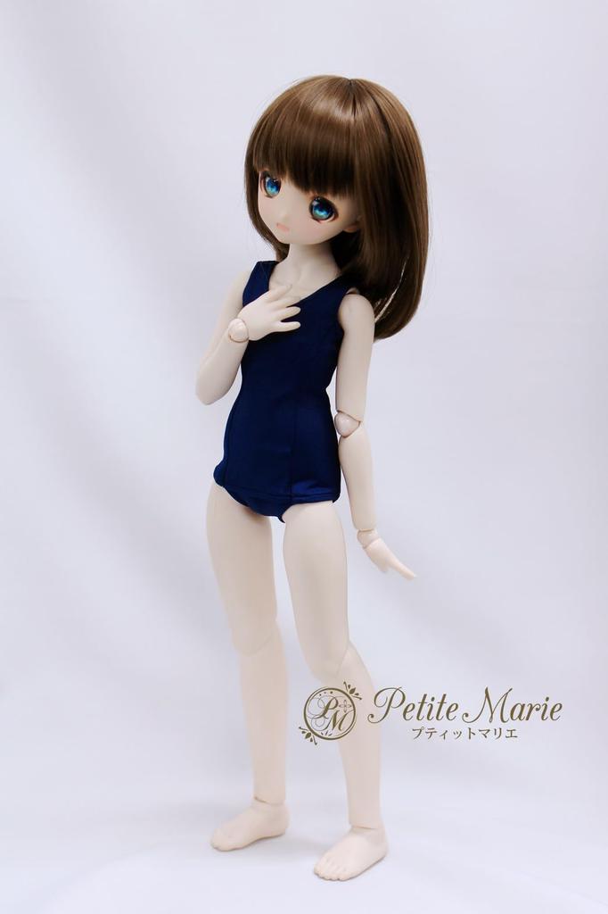 [Petite Marie] 13 MDD (S-L busto) costume da bagno scolastico compatibile, soft-touch, blu navy, bambola da 40 cm, vestiti per bambole BJD [Petite Marie] [N.0084]