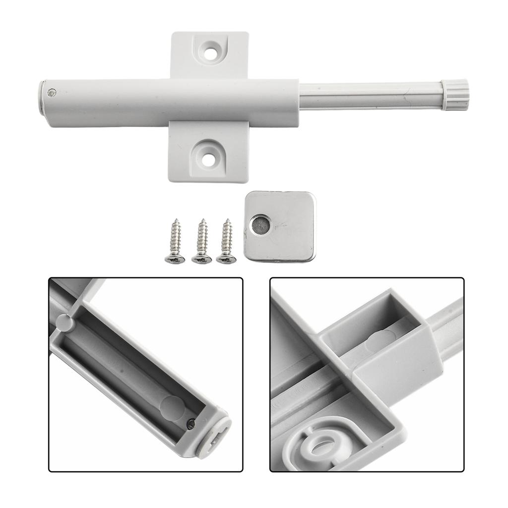 Brand New Camper Kitchen Cabinet Door Catches Catches Open Easily Tool Soft Push White ABS Housing Close Softly