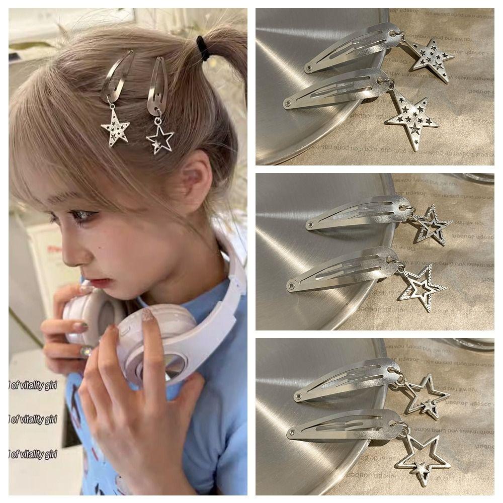 

Five Pointed Star Star Hair Pins Pentagram Headwear for Women Metal Hair Clip For Women