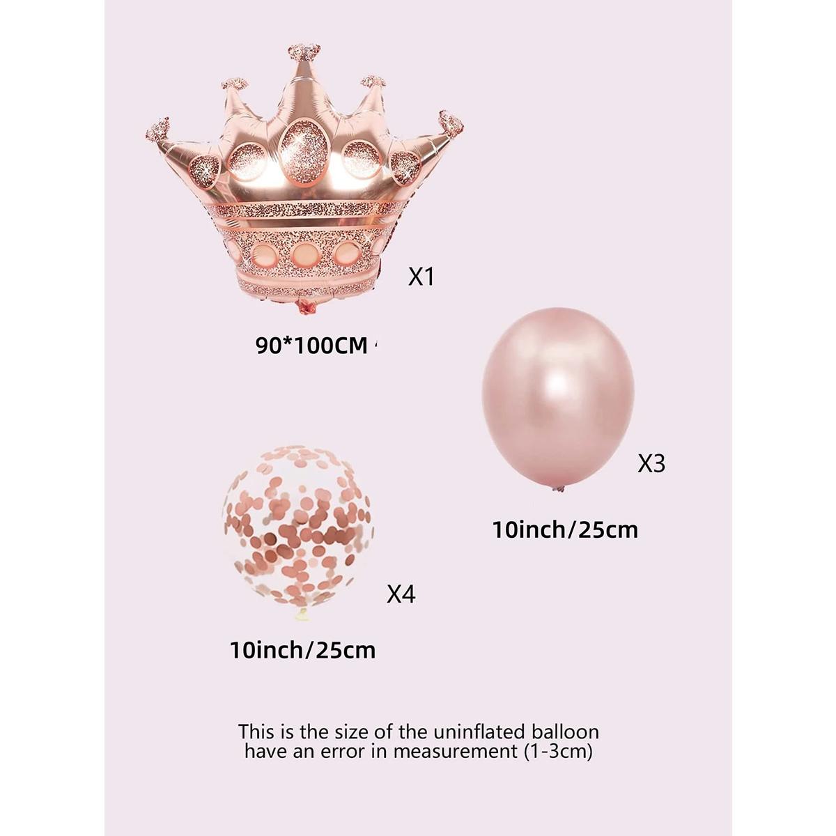 

Воздушный шар с розовой короной и блестками, набор фольгированных шаров для девочек на день рождения, детский душ, украшение для свадебной вечеринки