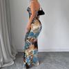 Summer New European and American Women's Clothing Sexy Tube Top Strap Backless Long Dress Fashionable Sexy Dress Women