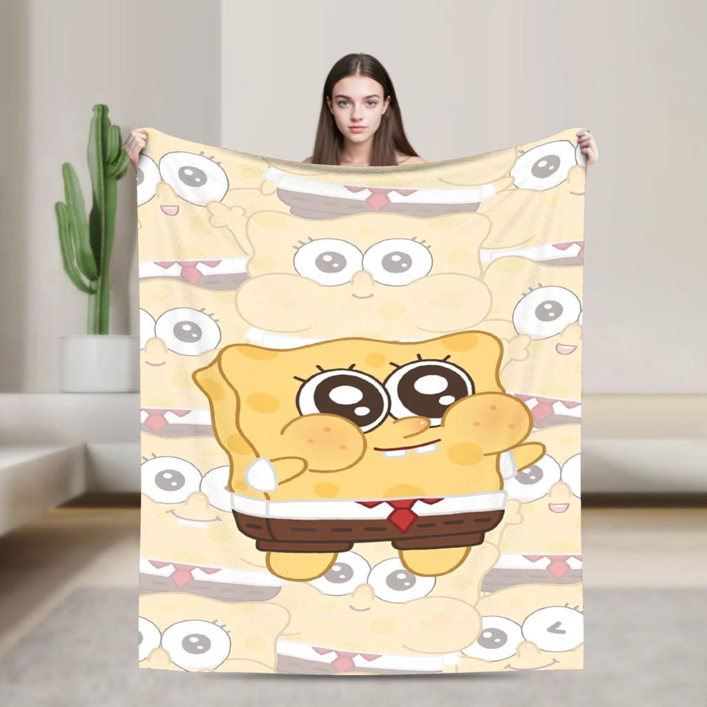 Patrick Star Blankets SpongeBob SquarePants Fuzzy Funny Warm Throw Blanket for Home Restaurant Spring/Autumn
