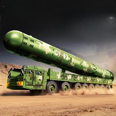 551pcs Military Series DF-61 Intercontinental Ballistic Missile Launch Vehicle Building Toy No Box