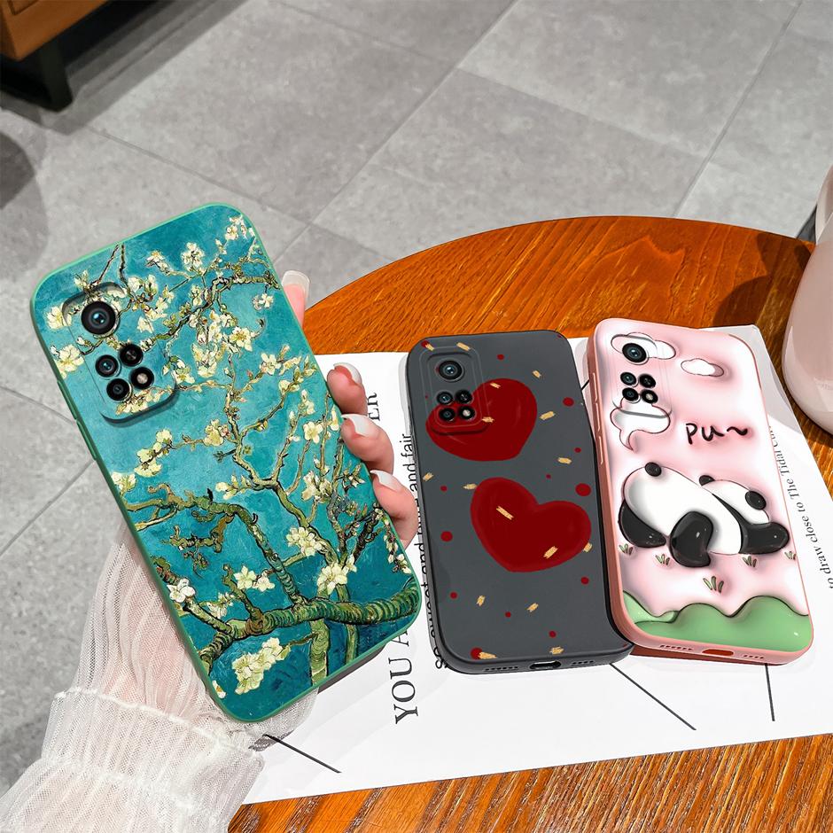 For Xiaomi Mi 10T Pro Lite 5G Casing Creative Collage Style Liquid Silicone Soft TPU Cover For XiaomiMi10T 10TPro Lite 5G Funda