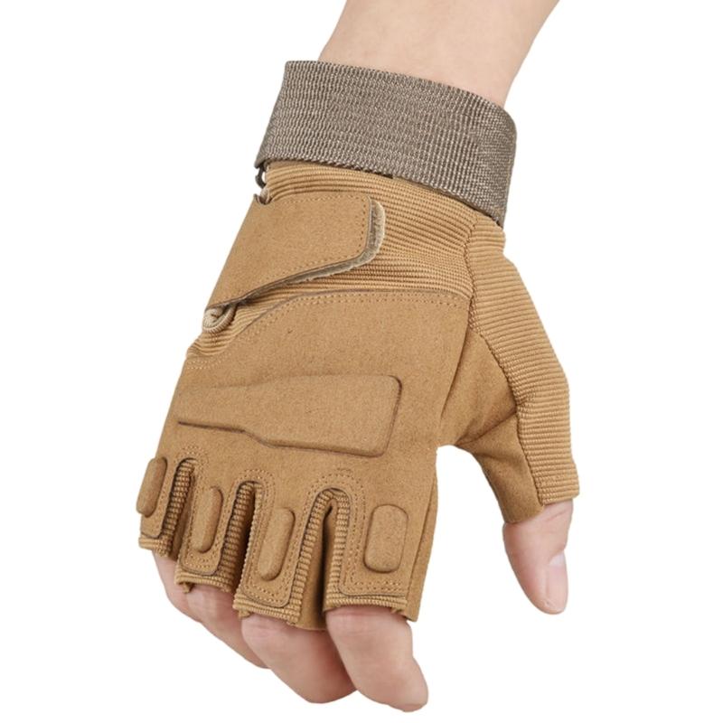 Fingerless Tactically Glove Knuckles Protective Breathable Glove onSlip Cycling Half Finger Glove for Cycling Hunting