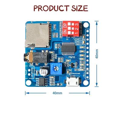 MP3 Player Module Voice Playback Module I/O Trigger UART Control SD/TF For Arduino