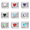 1pcs Fashion Enamel Love Rhinestone Heart Charms Italian Links Fit 9mm Bracelet Stainless Steel DIY Making Jewelry Wholesale
