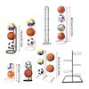 Soporte de Fútbol Estante Multicapa para Almacenamiento de Balones Estante Vertical con Ruedas para Exhibición de Balones