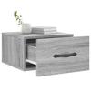 Wall Mounted Nightstand Gray Sonoma 35x35x20 cm