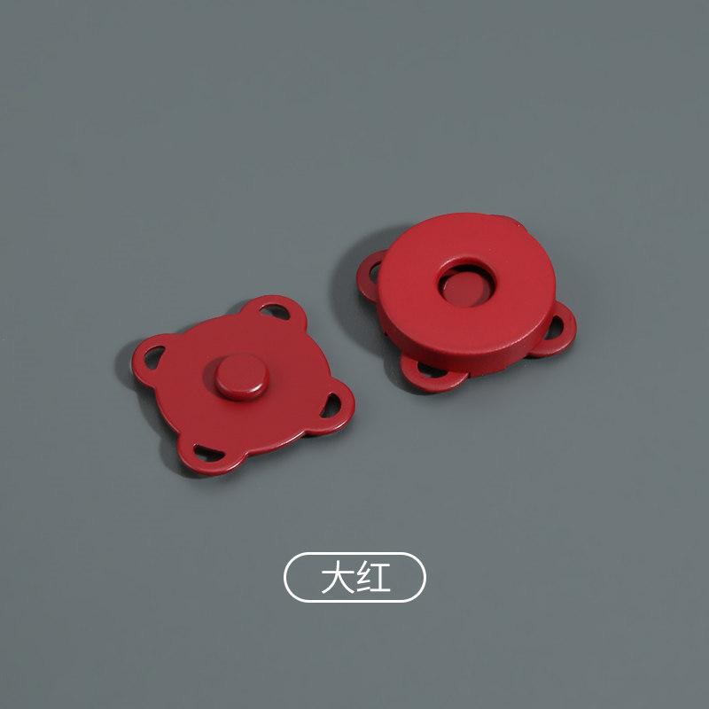 Magnetic Buckle Hand Sewn Plum Blossom Magnet Button Luggage Strong Invisible Buckle Strong Magnetic Buckle Accessories Bag Seam-Free Hidden Buckle