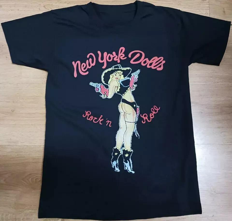 

New York Dolls Rock N Roll Short Sleeve Cotton Black All Size T-Shirt PP367 Unisex T-Shirt XXXL