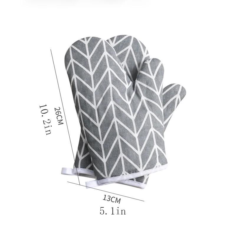 1pc Insulated Kitchen Gloves, Heat-resistant Microwave Gloves, Heat-resistant Thickened Grid Oven Gloves