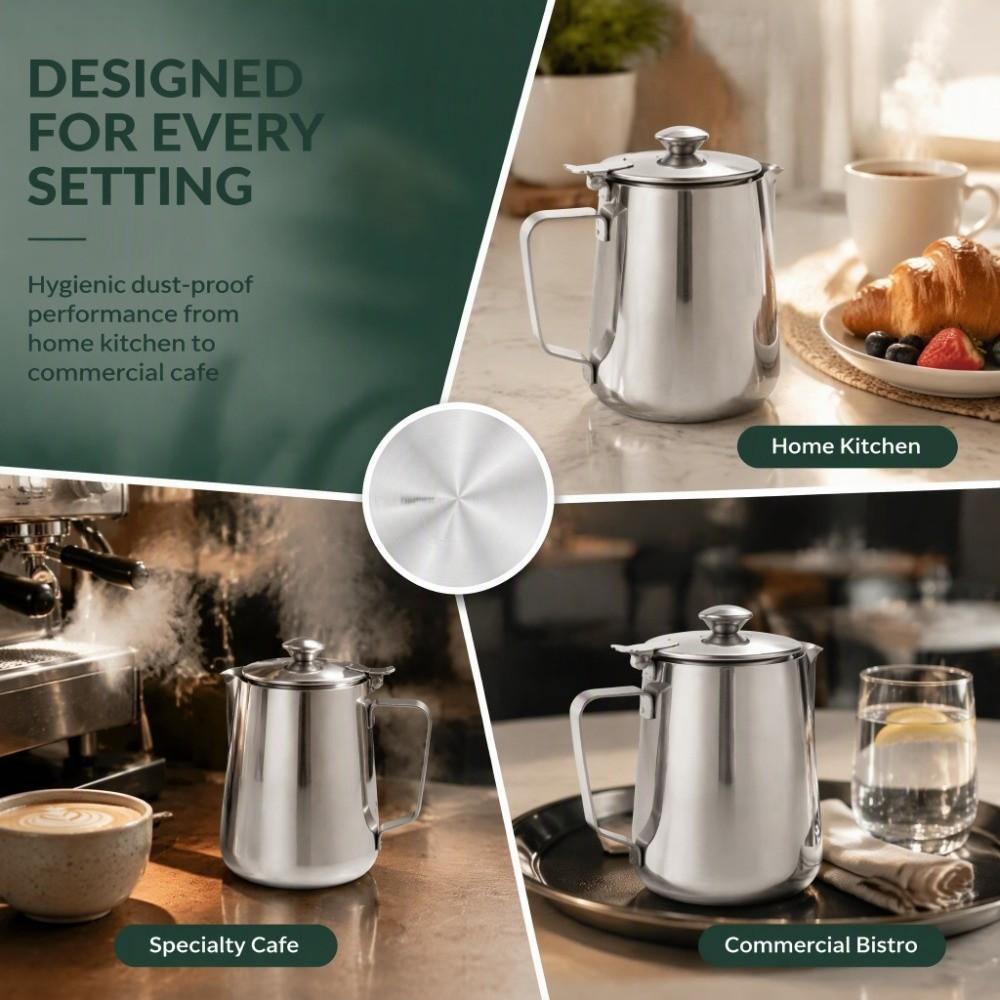 1500ML/51oz Milk Frothing Pitcher 600ML/20oz Coffee Frothing Mug Premium Frothing Pitcher Office