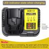 Lithium Battery Charger Accessories Parts LED Display For DeWalt For XR 10.8V 14.4V 20V Li-ion Cell Pack DCB112 DCB115 DCB118