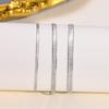 Anlaufgeschütztes Edelstahl Silberfarben Fischgräten Flaches Schlangenketten Armband für Damen Minimalistischer Schmuck