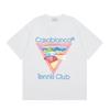 Grenzüberschreitend auf Lager exklusiv Casablanca Doppelgaze reine Baumwolle Unisex T-Shirt Hip-Hop lässig Kurzarm locker Rundhals
