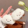 2Pcs Cute And Squeaky Plush Cloud Pendant Backpack With White Small Cloud Decoration Pendant For Girlfriends And Couples Gift