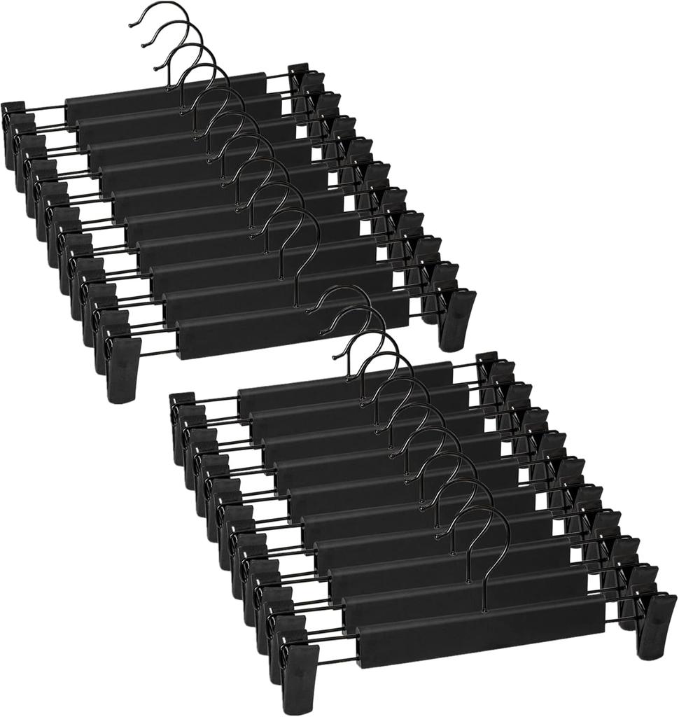 Věšáky na kalhoty s klipy, Věšáky na sukně, Otočné háčky o 360°, Prostorově úsporné věšáky na kalhoty, sukně, oblečení, džíny