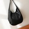 Vintage Solid Color Faux Leather Handbag Women Large Capacity Tote Shoulder Bag