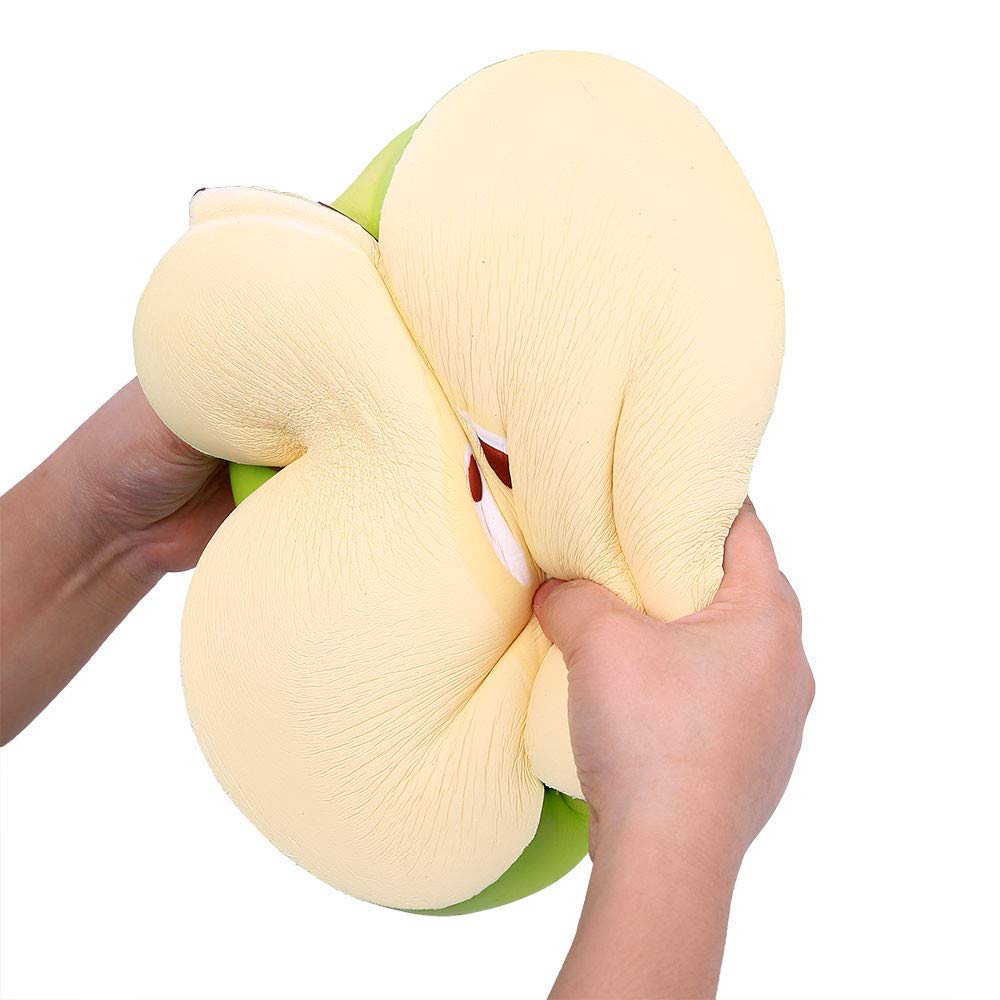 10 Inch Super Big Half-apple Shape Slow Rising Toy Soft Squeeze Children/Adult Vent Soft Squeeze Stress Relieve Toy