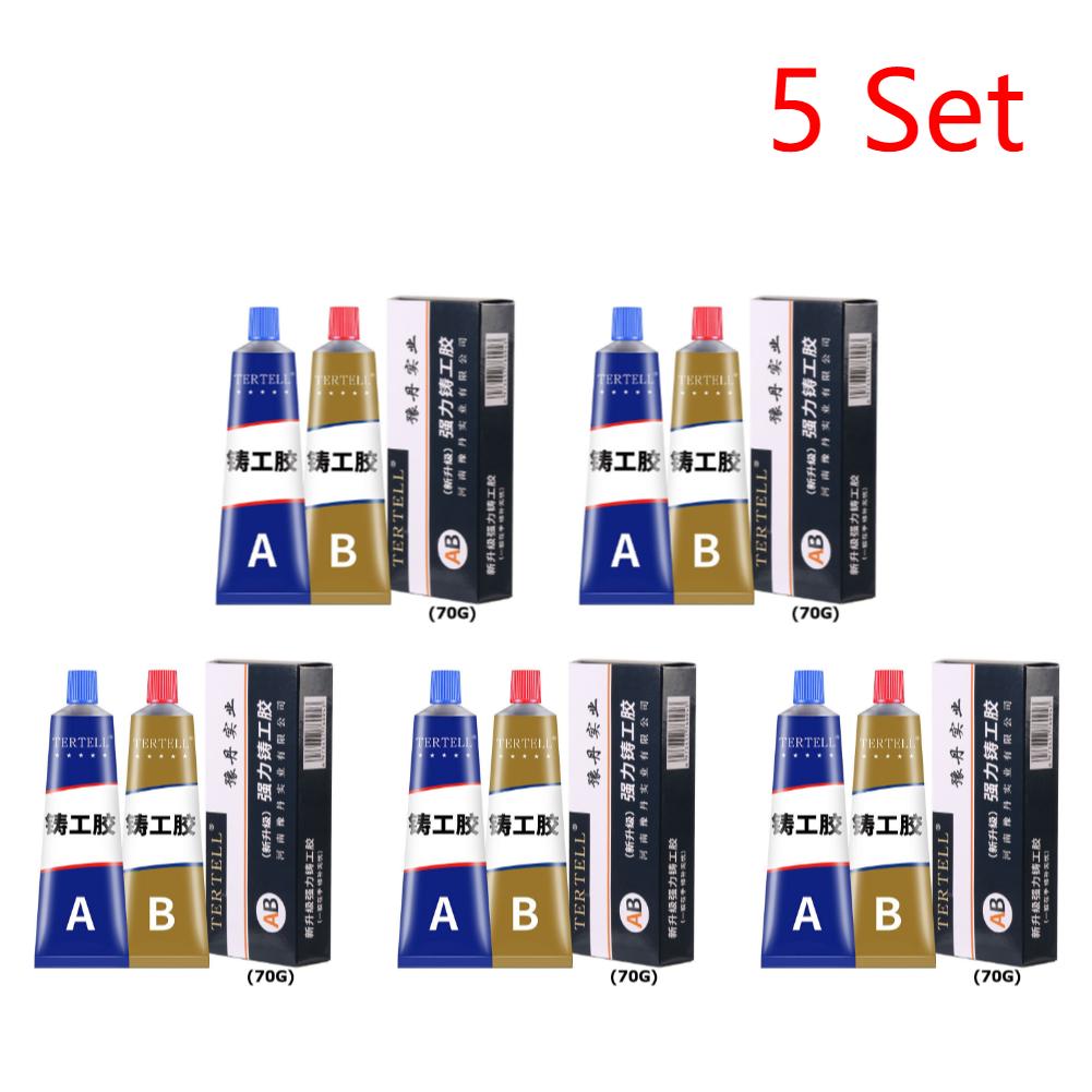 2-20pcs AB Glue Casting Adhesive Industrial Repair Agent Casting AB-Metal Cast Iron Damaged Crackle Welding Heat Resistant Glue