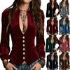 Damen Vintage Tailliertes Oberteil Retro Bluse für Lässige Alltagsmode