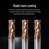 Taiwan 60° Tungsten Carbide 4-Flute Coated End Mill for Steel CNC Machining