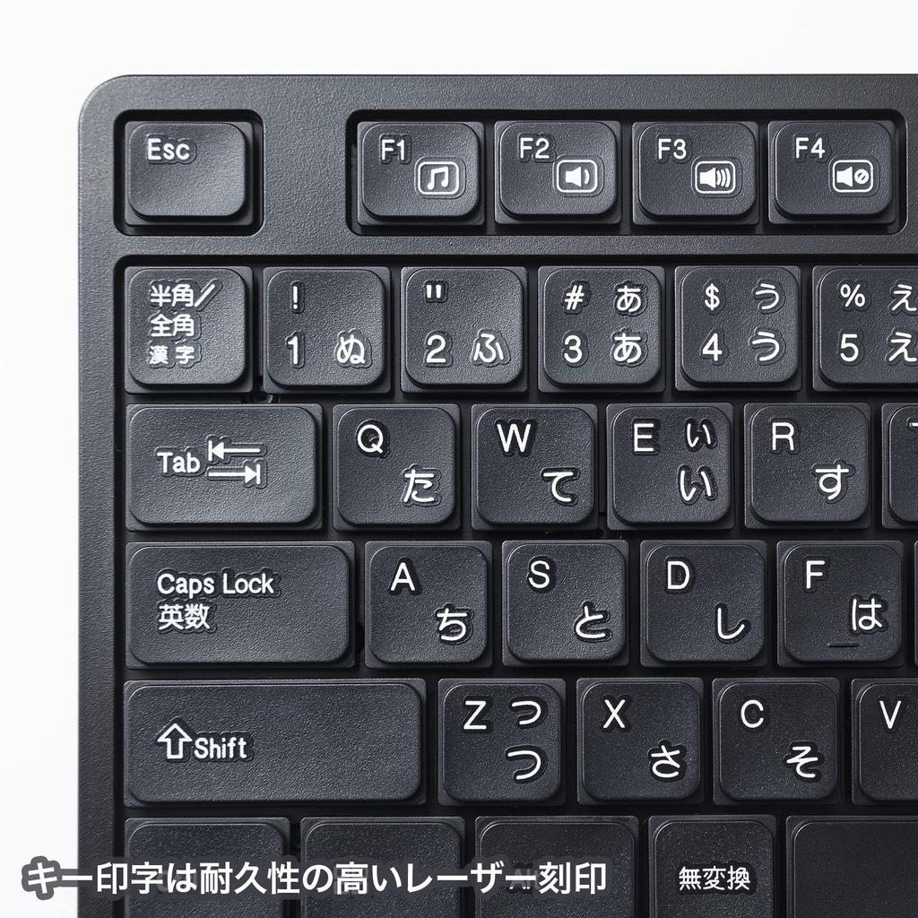 Sanwa Supply Silent Keyboard (Wired, with Numeric Keypad) SKB-SL37BK