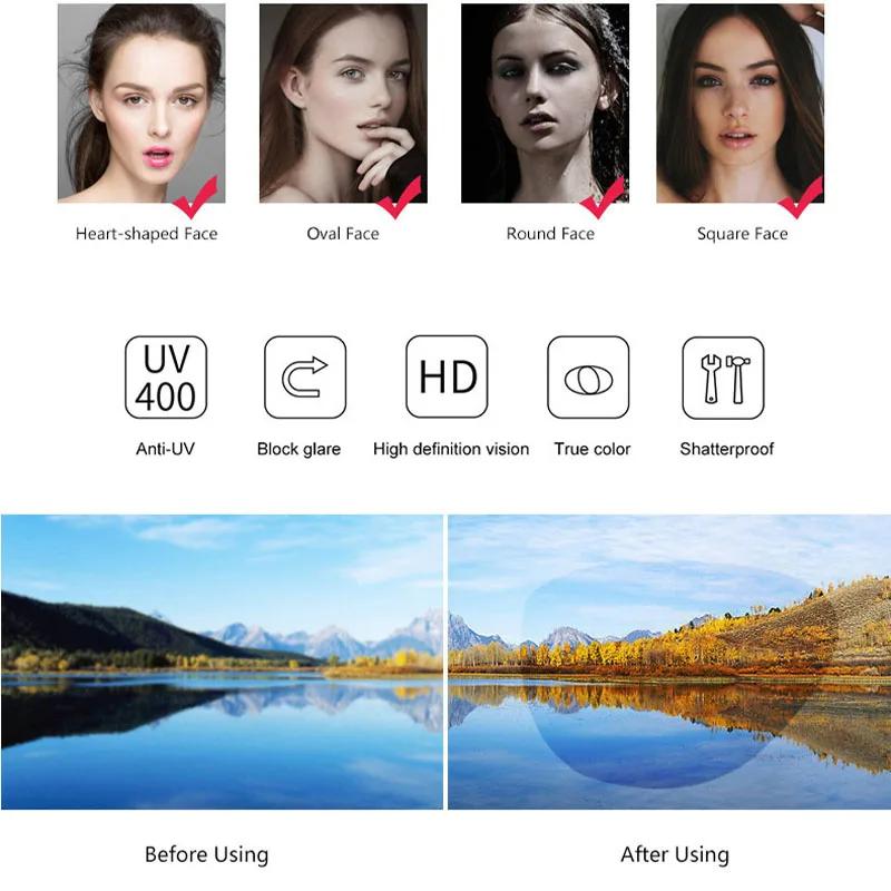 New Large Frame Rice Nail sunglasses Fashion Women's Outdoor Sunshade Sun Glasses Women Gradient Glasses UV400 Oculos De Sol