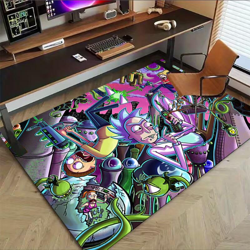 Alien Adventure Space Carpet For Playroom Bedroom Living Room Sofa Home Decorkids Game Area Rug Nonslip Floor Mat