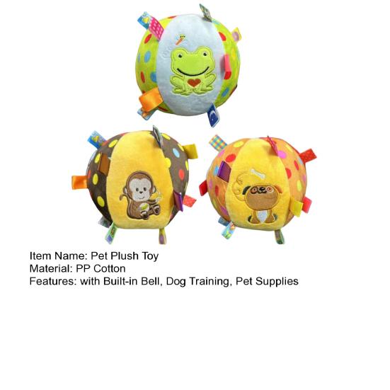 1/3 Peças Brinquedo de Pelúcia Squeaky para Cachorro com Sino Embutido, Bola Macia Recheada Brinquedo de Treinamento para Cachorro Pendurado, Brinquedos de Mastigar Interativos para Animais de Estimação para Todas as Raças