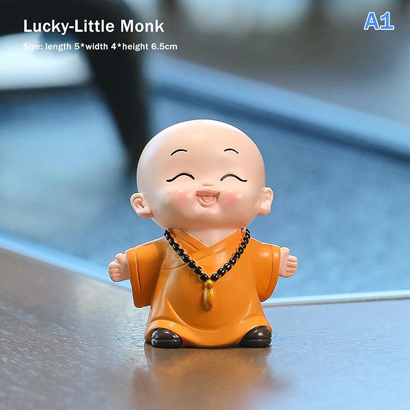 

Cute Mini Buddhas Statue Little Buddhists Monks Buddhism Figurine Zen Ornament Home Aquarium Tank Garden Yard Decoration