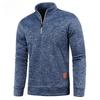 Effen Kleur Jas Heren Herfst Winter Lange Mouw Ritssluiting Stand Kraag T-shirts voor Heren Pullover Top Sport Mannelijk
