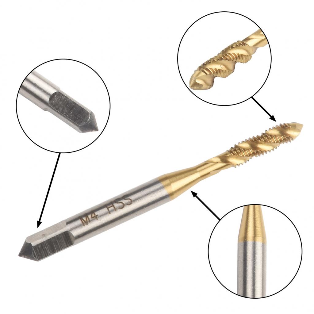 1Pcs Spiral Tap Drills Hand Tap High Speed Steel Metric Spiral Thread Tap