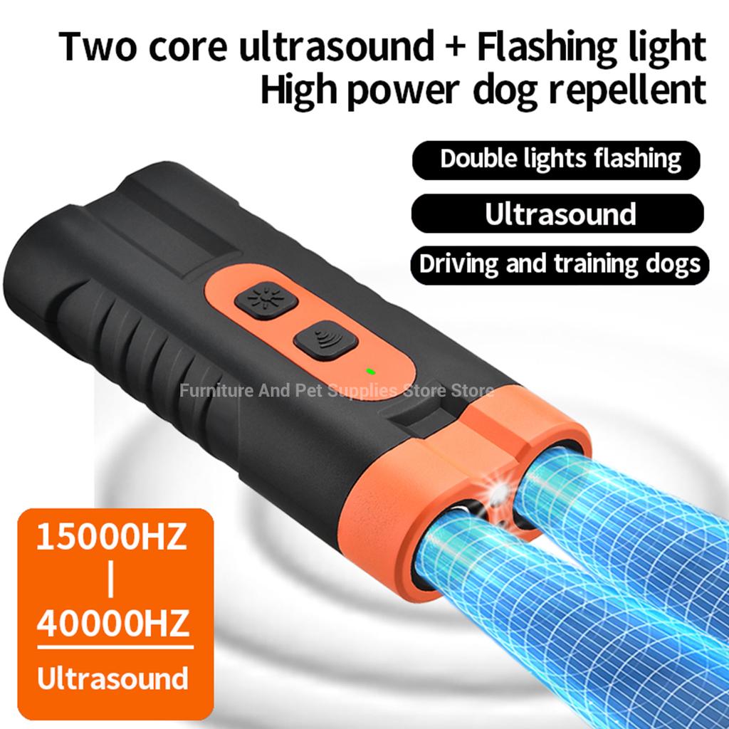Ultraschall-Haustier-Hundevertreiber, Anti-Bell-Stopp-Bell-Trainingsgerät, Hochleistungs-Hundetrainingsabwehrmittel mit wiederaufladbarem USB-Anschluss