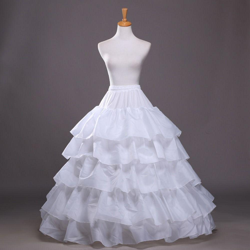 White Bridal Petticoat Puffy Design Hoop Crinoline Fancy Wedding Underskirt  Prom Night