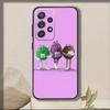 M-MS Chocolate Phone Case For Samsung S 25,24,23,22,30,21,10,9,Ultra,Plus,Lite,FE,4,5 G Soft Black Case