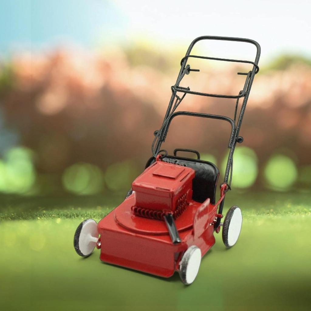 Portable Dollhouse Miniature Lawn Mower Educational Toy for Mini Yard