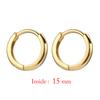 Minimal Glossy Hoop Earrings Gold Color Tiny Cartilage Earrings Piercing Accessory Trendy Female Hoops For Men 6/8/10/12/15mm